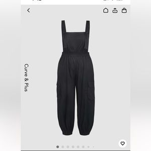 Woven jogger jumpsuit
